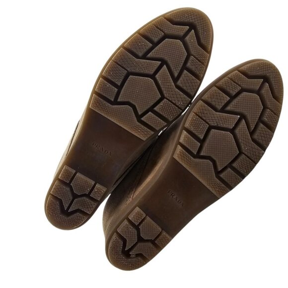 Prada Womens 39 Linnea Rossa‎ Desert Wedge Suede Ankle Booties - Picture 13 of 16